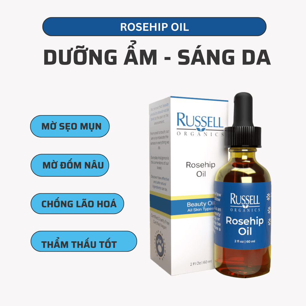 Dầu Tầm Xuân Rosehip Oil sáng da chống lão hoá - Nhật Thảo